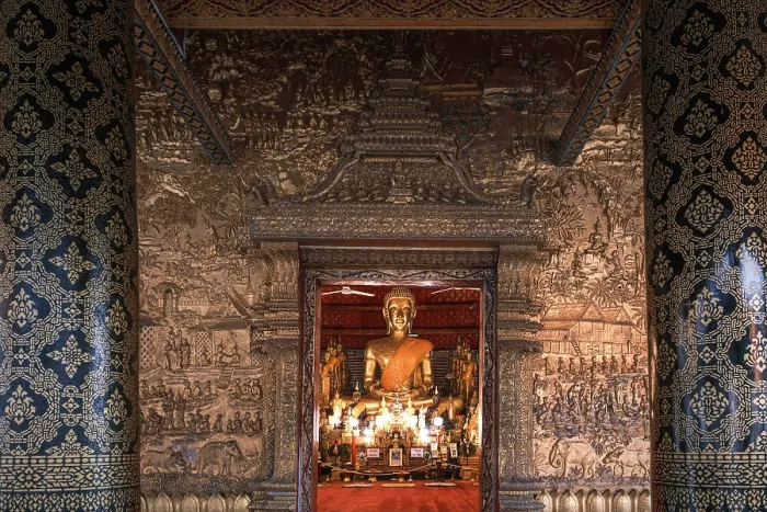 Framed Print : Asia, Laos, Mekong Valley, Luang Prabang, former royal capital of Laos & Unesco World Heritage Site; Wat Phra Mahathat Rajbovoravihane; Buddhist statue Framed Print : Asia, Laos, Mekong Valley, Luang Prabang, former royal capital of Laos & Unesco World Heritage Site; Wat Phra Mahathat Rajbovoravihane; Buddhist statue