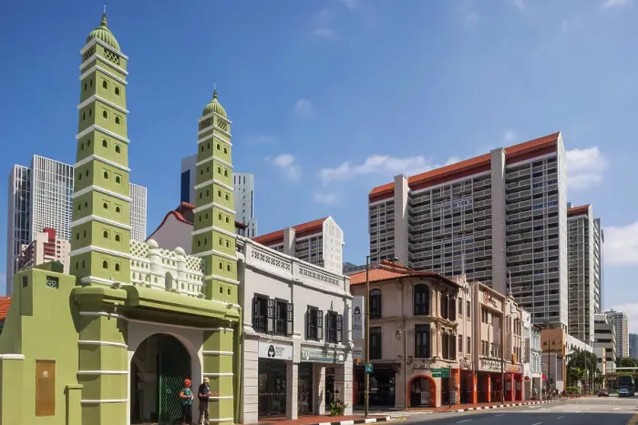 Framed Print : Asia, Singapore, Chinatown, Jamae Mosque Framed Print : Asia, Singapore, Chinatown, Jamae Mosque