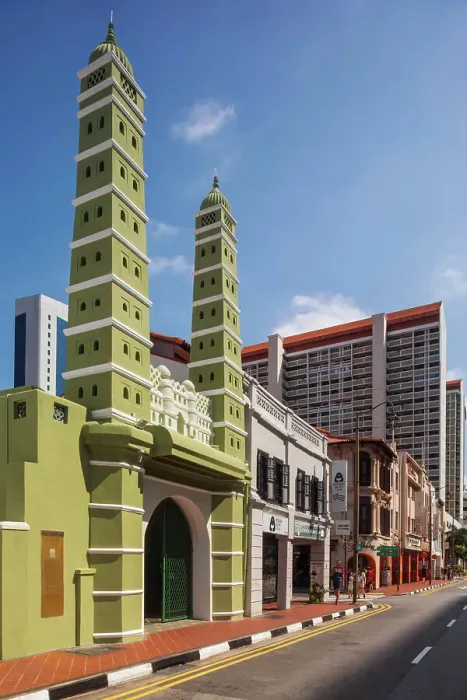 Framed Print : Asia, Singapore, Chinatown, Jamae Mosque Framed Print : Asia, Singapore, Chinatown, Jamae Mosque