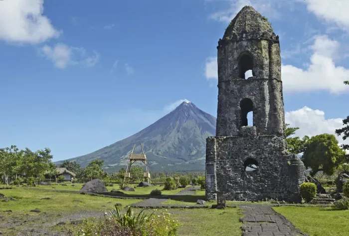 Framed Print : Asia, South East Asia, Philippines, Daraga, Albay, Barangay Busay, Cagsawa, the ruins Framed Print : Asia, South East Asia, Philippines, Daraga, Albay, Barangay Busay, Cagsawa, the ruins