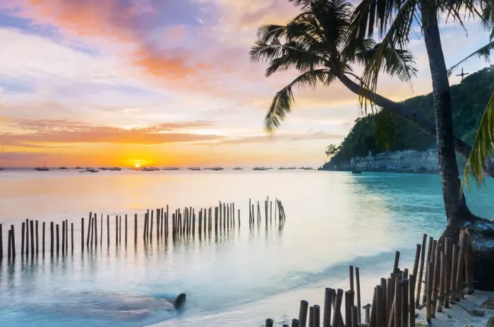 Framed Print : Asia, South East Asia, Philippines, Western Visayas, Boracay, Dinwid Beach