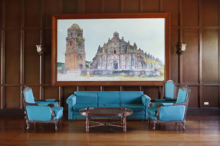 Framed Print : Asia, South East Asia, Philippines, Ilocos, Paoay, worn furniture in the Malacanang Framed Print : Asia, South East Asia, Philippines, Ilocos, Paoay, worn furniture in the Malacanang