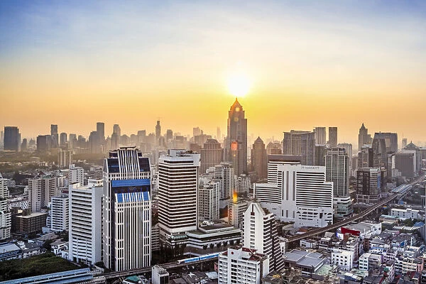 Asia, Southeast Asia, Bangkok. View of tall buildings in Bangkoks Pathum Wan Central