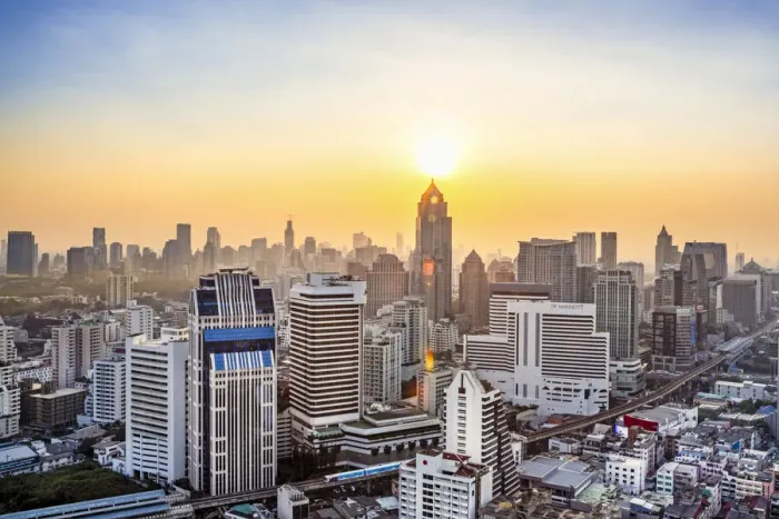Framed Print : Asia, Southeast Asia, Bangkok. View of tall buildings in Bangkoks Pathum Wan Central Framed Print : Asia, Southeast Asia, Bangkok. View of tall buildings in Bangkoks Pathum Wan Central