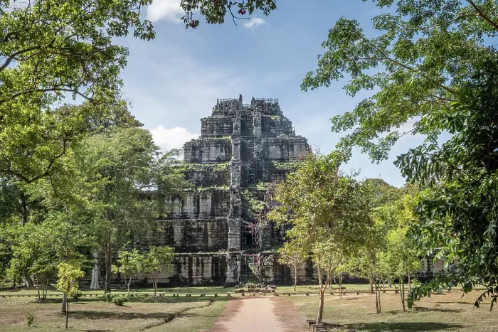 Framed Print : Asia, Southeast Asia, Cambodia, Preah Vihear, 10th Century Koh Ker ruins, Prasat Thom - a unique 7-tiered pyramid and the tallest of all ancient Khmer buildings. Former capital of the Khmer Empire