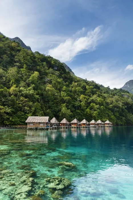 Framed Print : Asia, Southeast Asia, Indonesia, Spice Islands, Maluku, Seram island, Ora Beach Resort