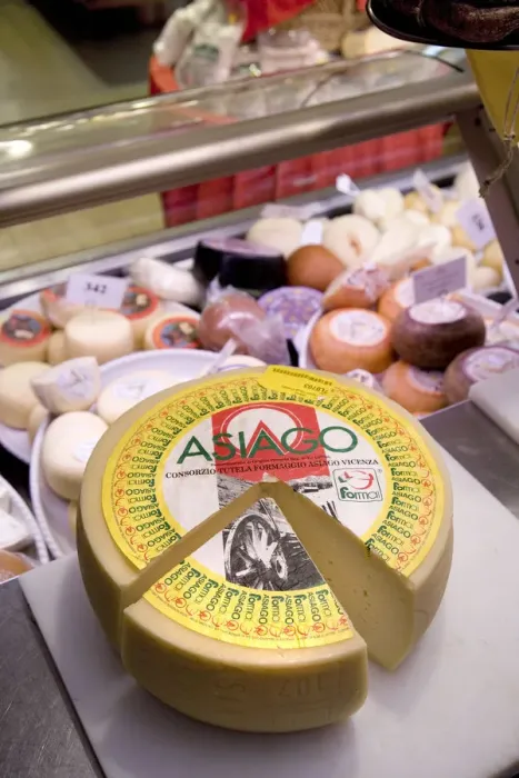 Framed Print : Asiago cheese, Delicatessen, Treviso, Veneto, Italy Framed Print : Asiago cheese, Delicatessen, Treviso, Veneto, Italy