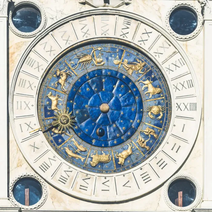 Framed Print : Astronomical Clock in the Clock Tower, St Marks Square, Venice, Veneto, Italy