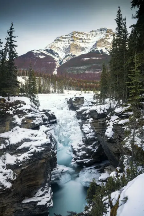 Framed Print : Athabasca Falls in Winter, Alberta, Canada Framed Print : Athabasca Falls in Winter, Alberta, Canada