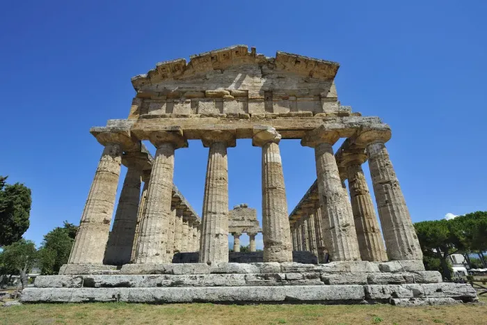 Framed Print : Athena Temple in Paestum, Province of Salerno, Campania, Italy Framed Print : Athena Temple in Paestum, Province of Salerno, Campania, Italy