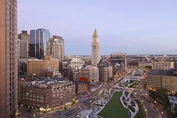 Atlantic Avenue & Customs House, Boston, Massachusetts, USA