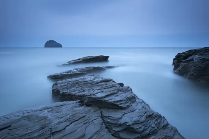 Framed Print : Atmospheric Trebarwith Strand on a moody evening, North Cornwall, England. Summer (June) Framed Print : Atmospheric Trebarwith Strand on a moody evening, North Cornwall, England. Summer (June)