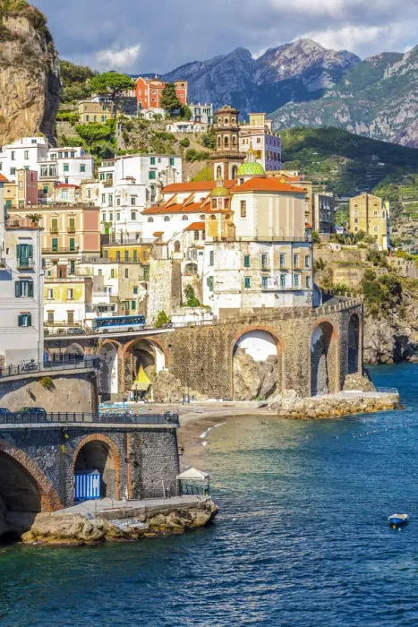 Framed Print : Atrani, Amalfi coast, Salerno, Campania, Italy. Atrani village at sunset Framed Print : Atrani, Amalfi coast, Salerno, Campania, Italy. Atrani village at sunset