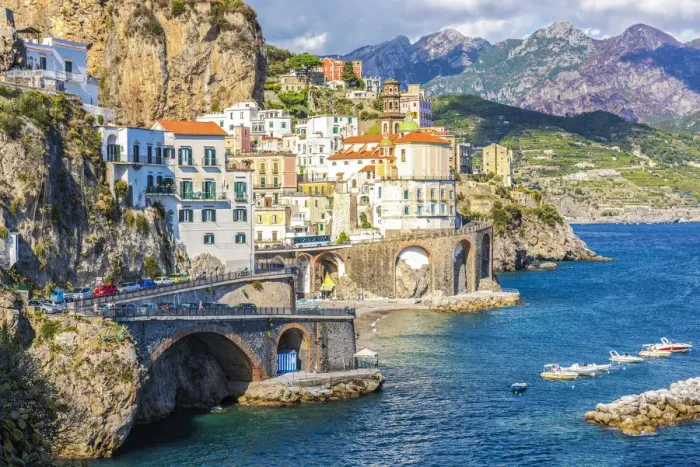 Framed Print : Atrani, Amalfi coast, Salerno, Campania, Italy. Atrani village at sunset Framed Print : Atrani, Amalfi coast, Salerno, Campania, Italy. Atrani village at sunset