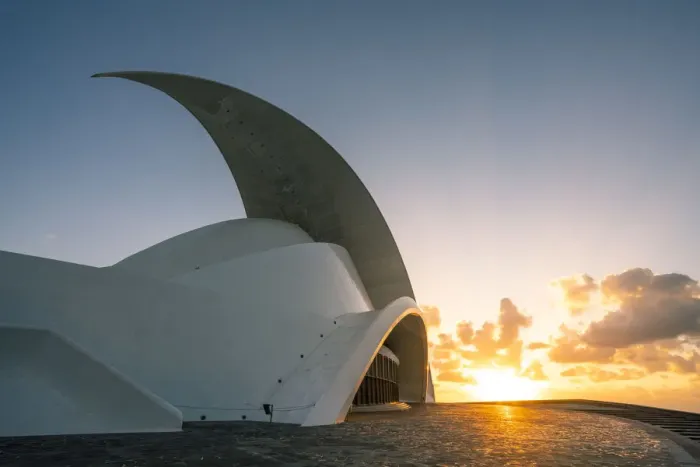 Framed Print : Auditorio de Tenerife at sunrise. Santa Cruz de Tenerife, Tenerife, Canary Islands, Spain