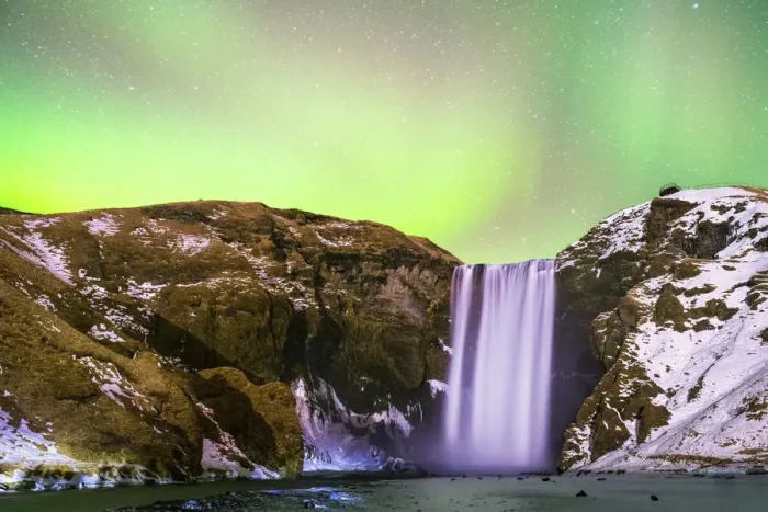 Framed Print : Auror Borealis over Skogafoss waterfall, Vik, Southern Iceland Iceland, Europe Framed Print : Auror Borealis over Skogafoss waterfall, Vik, Southern Iceland Iceland, Europe