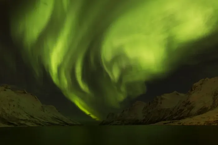 Framed Print : Aurora Borealis, Northern Lights, Troms region, Norway Framed Print : Aurora Borealis, Northern Lights, Troms region, Norway