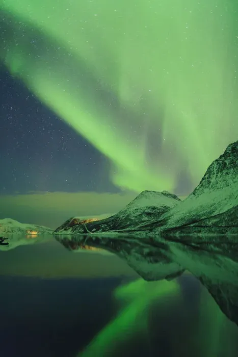 Framed Print : Aurora Borealis, Northern Lights, Troms region, Norway Framed Print : Aurora Borealis, Northern Lights, Troms region, Norway