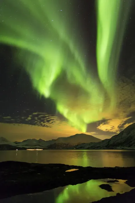 Framed Print : Aurora Borealis, Northern Lights, Troms region, Norway Framed Print : Aurora Borealis, Northern Lights, Troms region, Norway