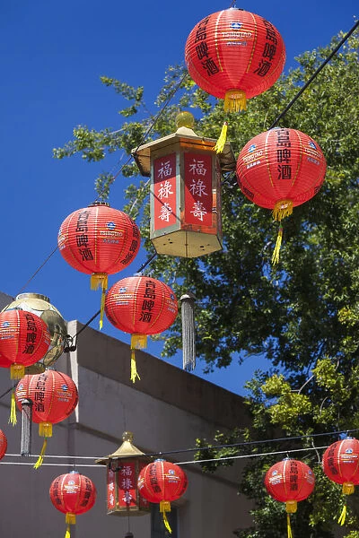 Australia, South Australia, Adelaide, Adelaide Central Market, Chinese lanterns