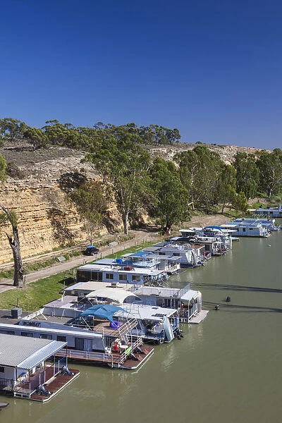 Australia, South Australia, Murray River Valley, Blanchetown, Murray River, houseboats