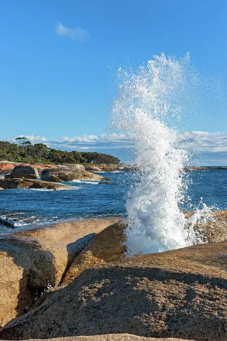 Framed Print : Australia, Tasmania, blowhole near Bicheno town Framed Print : Australia, Tasmania, blowhole near Bicheno town