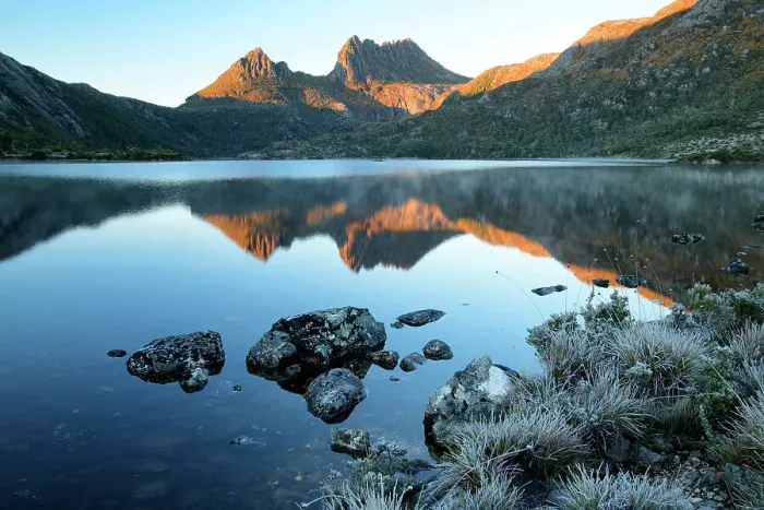 Framed Print : Australia, Tasmania, Cradle Mountain, Lake St Clair National Park, Dove lake Framed Print : Australia, Tasmania, Cradle Mountain, Lake St Clair National Park, Dove lake