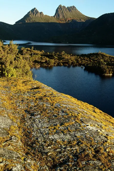 Framed Print : Australia, Tasmania, Cradle Mountain, Lake St Clair National Park, Dove lake