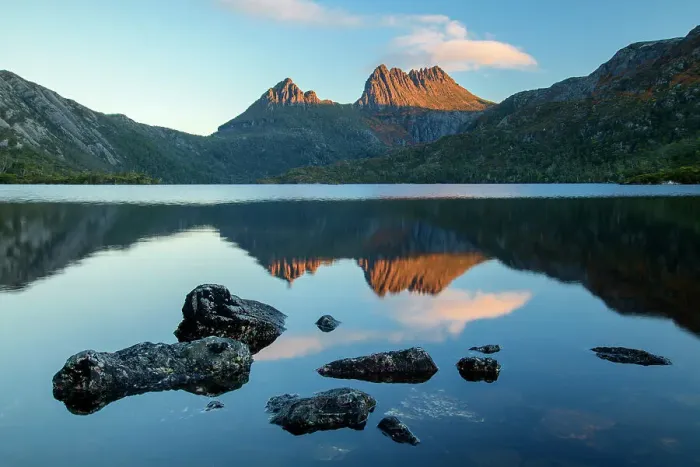 Framed Print : Australia, Tasmania, Cradle Mountain, Lake St Clair National Park, Dove lake Framed Print : Australia, Tasmania, Cradle Mountain, Lake St Clair National Park, Dove lake