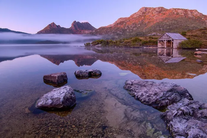 Framed Print : Australia, Tasmania, Cradle Mountain, Lake St Clair National Park, Dove lake Framed Print : Australia, Tasmania, Cradle Mountain, Lake St Clair National Park, Dove lake