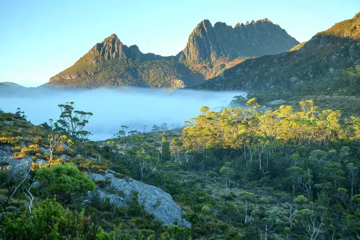 Framed Print : Australia, Tasmania, Cradle Mountain, Lake St Clair National Park, Dove lake Framed Print : Australia, Tasmania, Cradle Mountain, Lake St Clair National Park, Dove lake