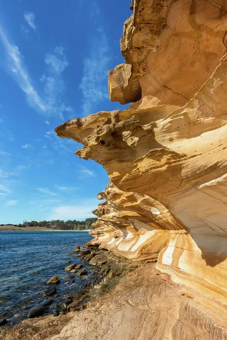 Framed Print : Australia, Tasmania, Maria Island Nationa Park, Painted Cliffs Framed Print : Australia, Tasmania, Maria Island Nationa Park, Painted Cliffs