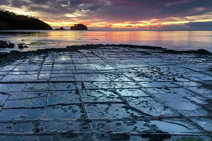 Framed Print : Australia, Tasmania, Tasman Peninsula, Tessellated Pavement Framed Print : Australia, Tasmania, Tasman Peninsula, Tessellated Pavement