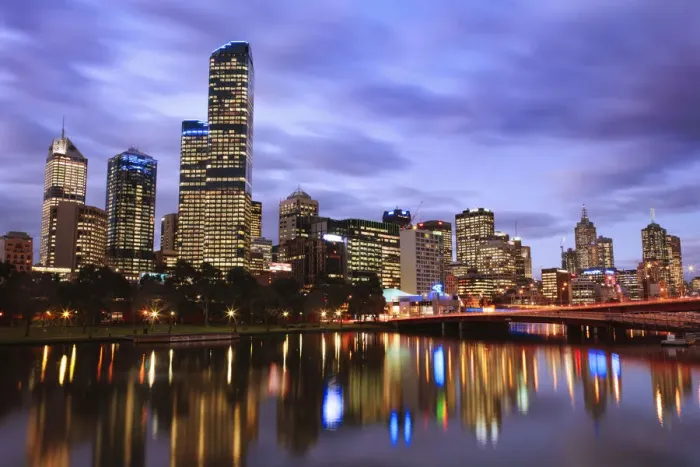 Framed Print : Australia, Victoria, Melbourne, City skline reflected in Yarra River Framed Print : Australia, Victoria, Melbourne, City skline reflected in Yarra River