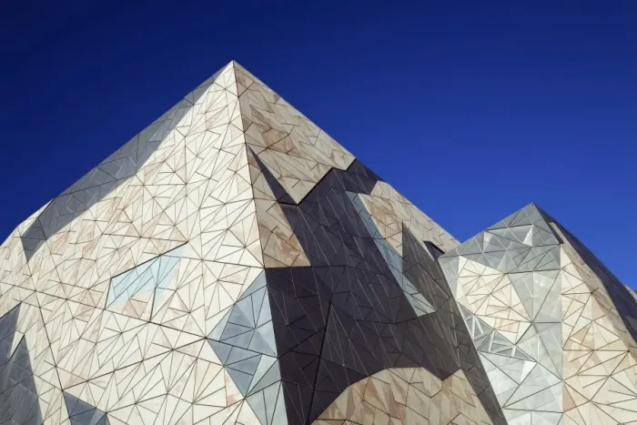 Framed Print : Australia, Victoria, Melbourne. Modern architecture of Federation Square Framed Print : Australia, Victoria, Melbourne. Modern architecture of Federation Square