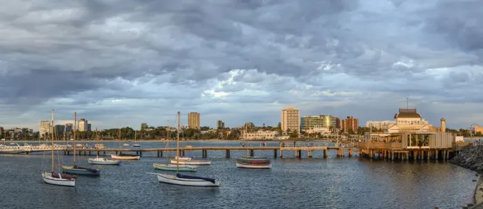 Framed Print : Australia, Victoria, Melbourne, St. Kilda, Boat Harbour Framed Print : Australia, Victoria, Melbourne, St. Kilda, Boat Harbour