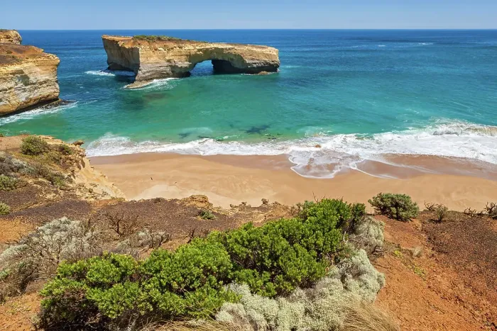 Framed Print : Australia, Victoria, Port Campbell National Park, London Bridge Framed Print : Australia, Victoria, Port Campbell National Park, London Bridge