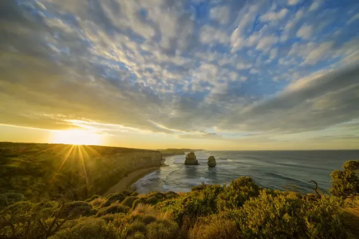 Framed Print : Australia, Victoria, Sunrise at Port Campbell National Park Framed Print : Australia, Victoria, Sunrise at Port Campbell National Park