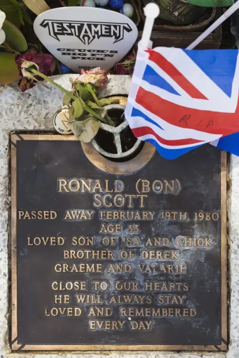 Framed Print : Australia, Western Australia, Freemantle, Freemantle Cemetary, grave of Ronald Bon Scott Framed Print : Australia, Western Australia, Freemantle, Freemantle Cemetary, grave of Ronald Bon Scott