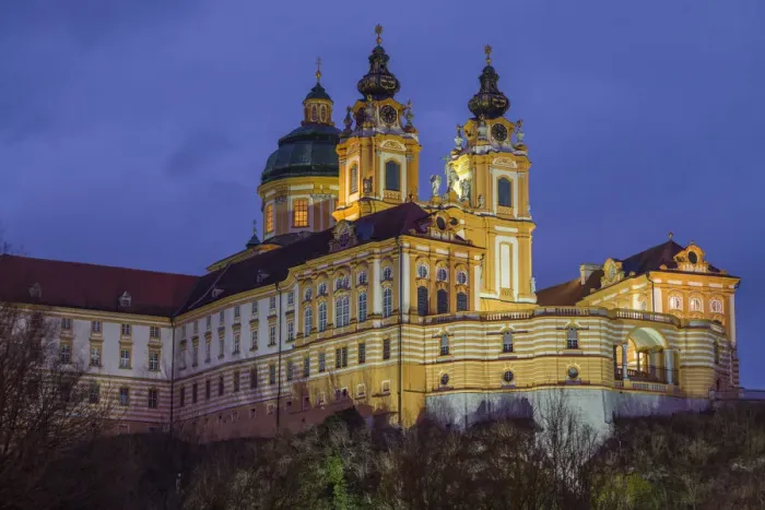 Framed Print : Austria, Lower Austria, Melk, Melk Abbey, dusk Framed Print : Austria, Lower Austria, Melk, Melk Abbey, dusk