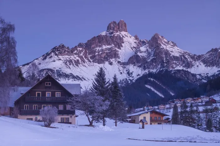 Framed Print : Austria, Salzbergerland, Filzmoos, Bischofsmutze mountain, dawn Framed Print : Austria, Salzbergerland, Filzmoos, Bischofsmutze mountain, dawn