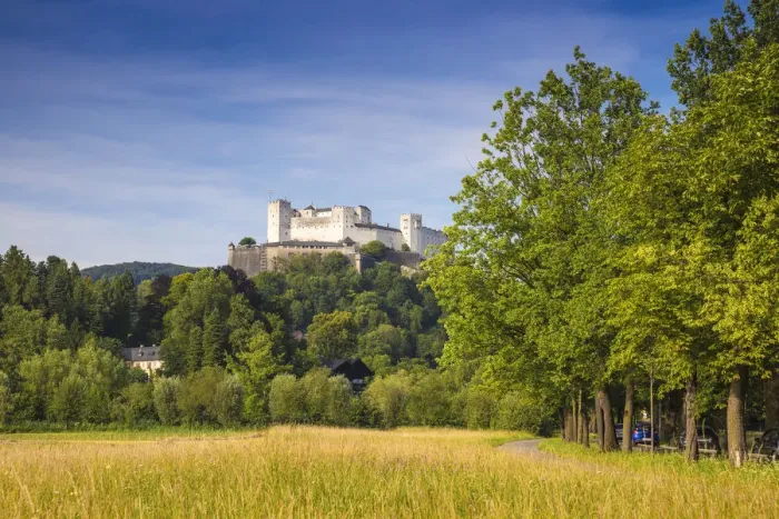Framed Print : Austria, Salzburg, View of Hohensalzburg Castle