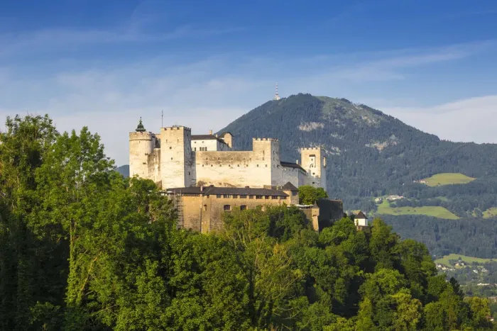Framed Print : Austria, Salzburg, View of Hohensalzburg Castle Framed Print : Austria, Salzburg, View of Hohensalzburg Castle