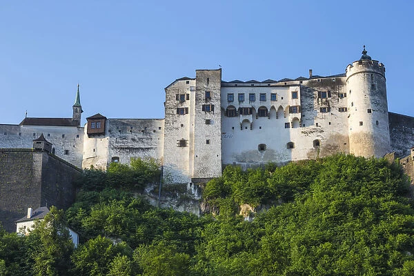 Austria, Salzburg, View of Hohensalzburg Castle