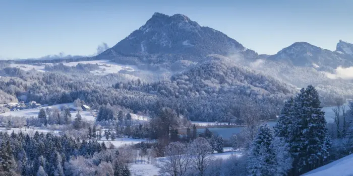 Framed Print : Austria, Salzburgerland, Hof bei Salzburg, winter landscape