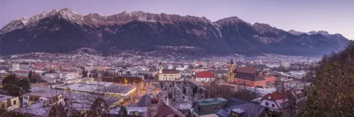 Framed Print : Austria, Tyrol, Innsbruck, elevated city view with the Wilten Basilica and Wilten Abbey Church Framed Print : Austria, Tyrol, Innsbruck, elevated city view with the Wilten Basilica and Wilten Abbey Church