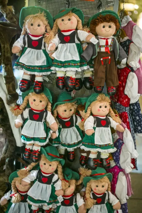 Framed Print : Austria, Tyrol, Innsbruck, souvenir dolls in traditional Austrian clothes Framed Print : Austria, Tyrol, Innsbruck, souvenir dolls in traditional Austrian clothes