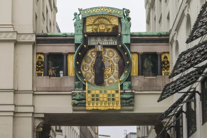 Framed Print : Austria, Vienna, Ankeruhr clock, Hoher Markt square, Viennese Secession style Framed Print : Austria, Vienna, Ankeruhr clock, Hoher Markt square, Viennese Secession style