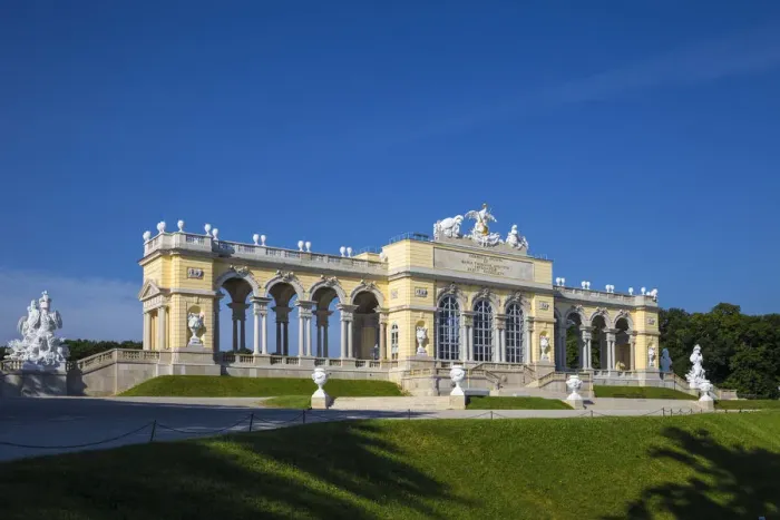 Framed Print : Austria, Vienna, The Gloriette in the gardens of Schonbrunn Palace - a former imperial Framed Print : Austria, Vienna, The Gloriette in the gardens of Schonbrunn Palace - a former imperial