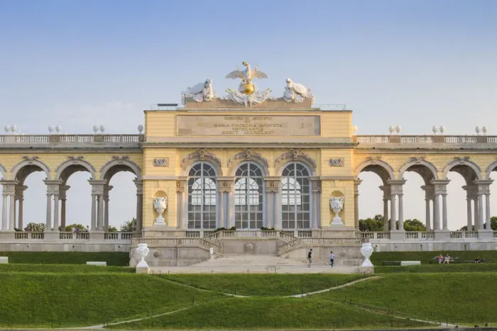 Framed Print : Austria, Vienna, The Gloriette in the gardens of Schonbrunn Palace - a former imperial